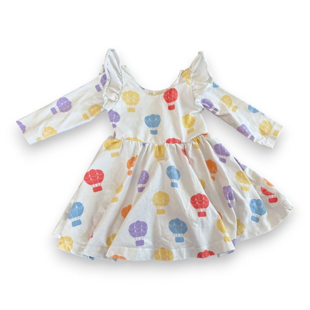 Monica & Andy Hot Air Balloon Dress/Tunic 12-18 Months Flutter Sleeve Detail